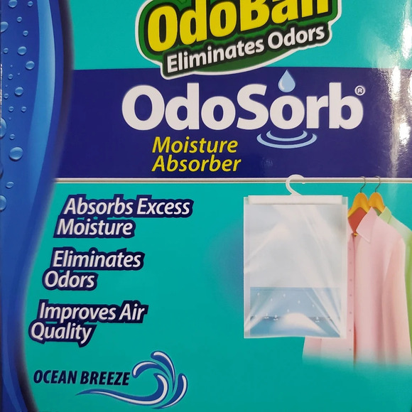 NEW OdoBan OdoSorb Moisture Absorber Bag Ocean Breeze, 9.8 oz Bundle Pack 2 - Picture 3 of 4